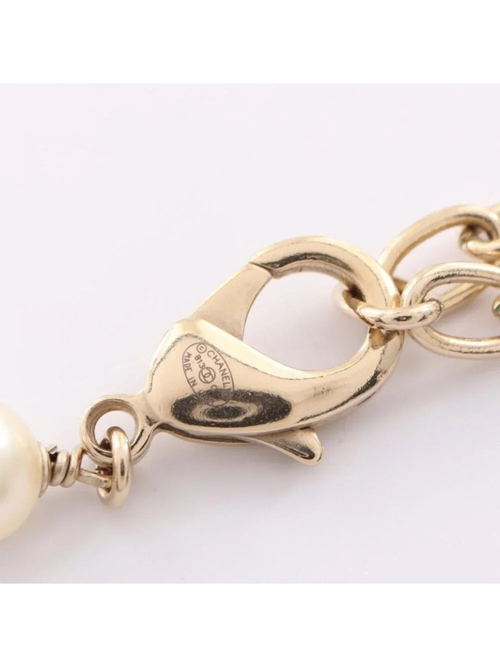 Chanel Necklace CC Logo Camellia Chain